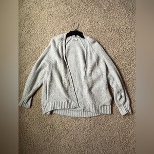 Grey Knit Cardigan with Pockets
